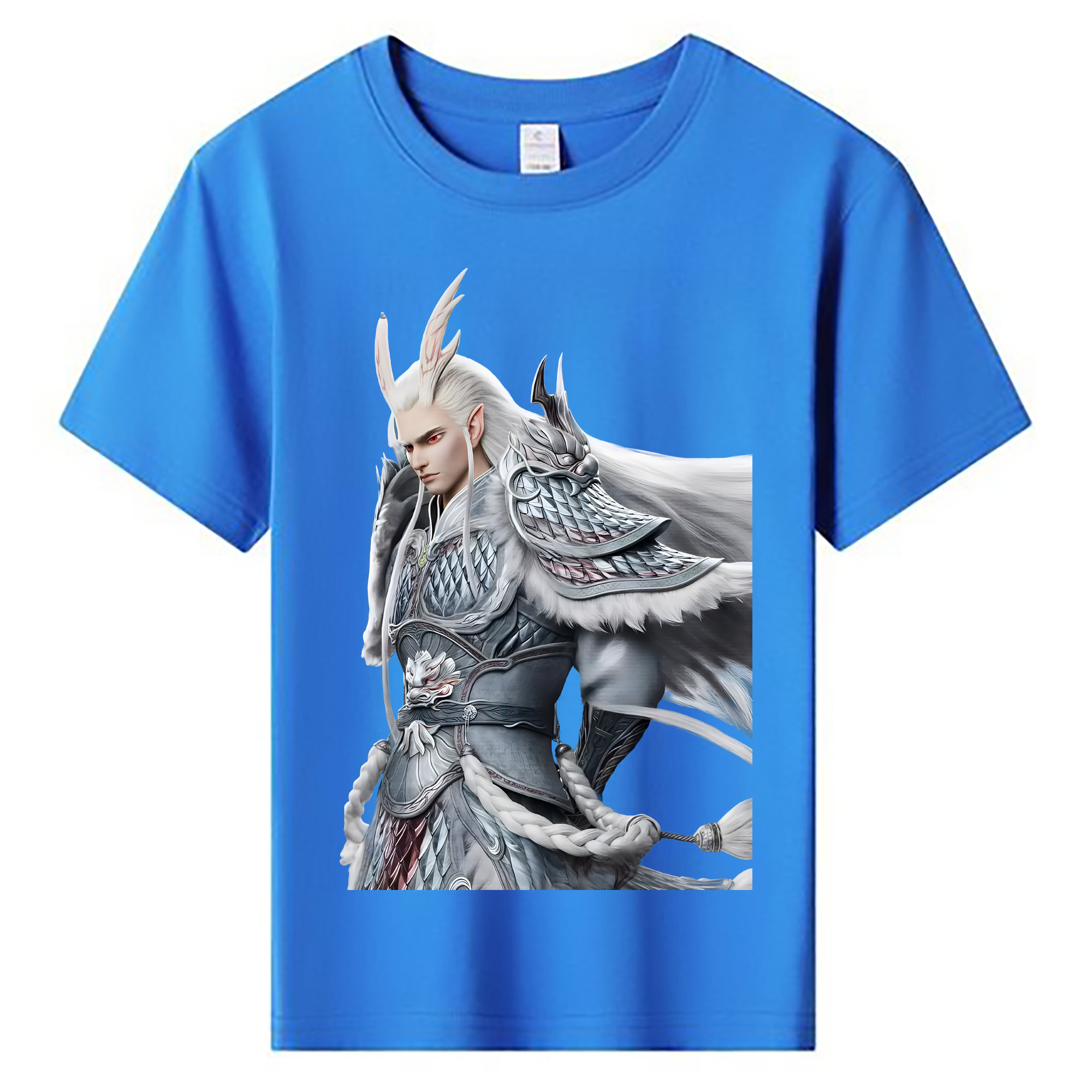 （画像用） Ne Zha 2 ナタ 魔童の大暴れ 綿100％キッズTシャツ（フロントプリント）